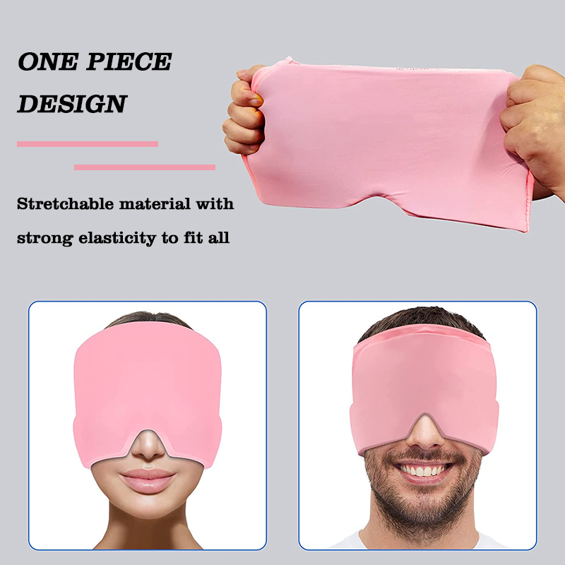 stretchable cold therapy headache migraine relief gel ice hat cap