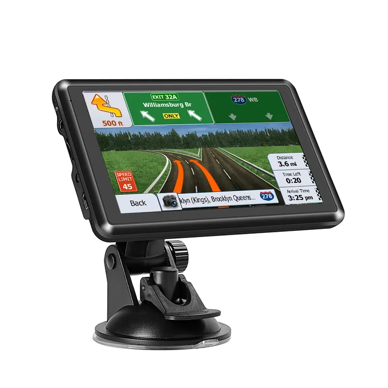 Universele 5 Inch Hd Touchscreen Navigatie Truck Draagbare Auto Gps Voertuig Navigator Met Gratis Kaart