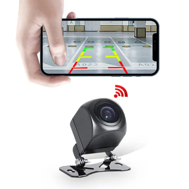 Caméra de voiture sans fil WIFI HD Starlight Vision nocturne 720P vue arrière Image de recul 170 degrés grand Angle Support Android et IOS