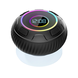 ミニIPX6防水TWSスピーカー6 RGB LEDライトポータブル5W出力パワーワイヤレス吸引カップスピーカー屋外コンピュータ用 - Product Image 1
