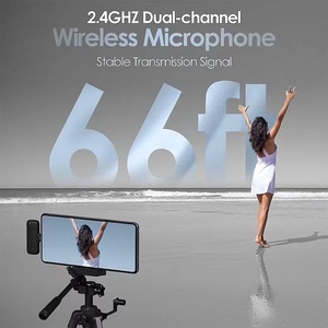 K6 senza fili Lavalier sistema di microfono Audio Video di registrazione vocale microfono per iPhone o <span class=keywords><strong>Android</strong></span> telefono cellulare PC portatile