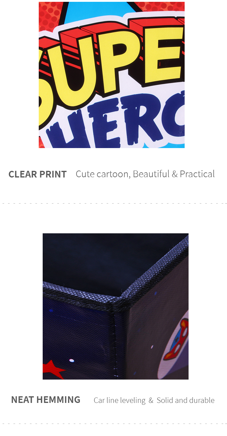 (Group 1)Children's toy Storage Box Cartoon Foldable Ottoman Rectangle Storage Stool Of Bedroom