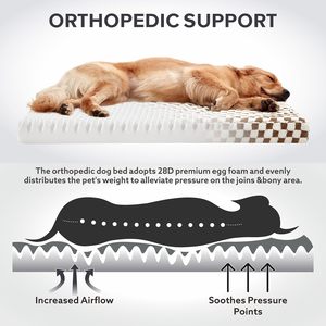 Tùy Chỉnh Mật Độ Cao Chỉnh Hình Bộ Nhớ Bọt Con Chó Kiểm Tra Mô Hình Giường Mat Sang Trọng Giường Con Chó Có Thể Tháo Rời Có Thể Giặt Bìa - Product Image 3