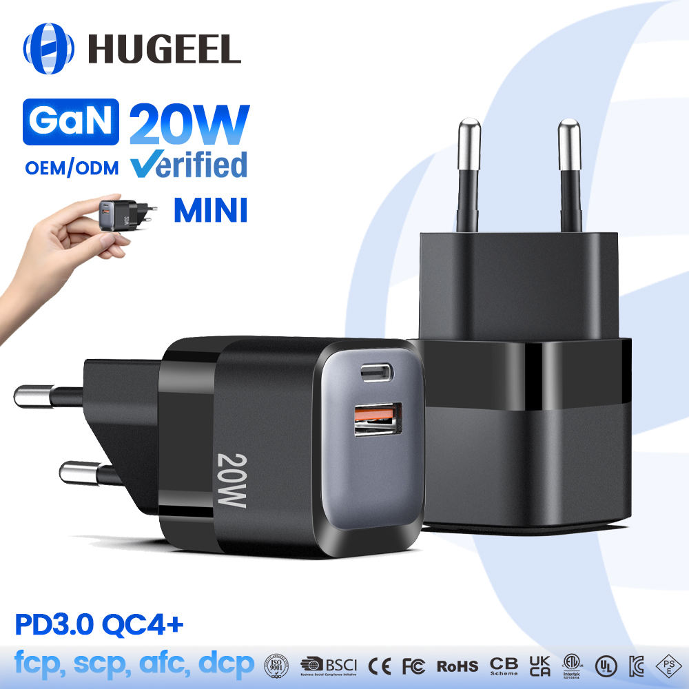 20W-EU-1 ประเภท C-สีดำ