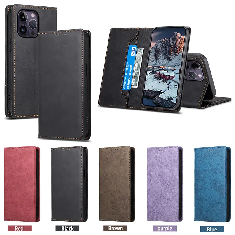 Casing dompet kulit Premium, untuk Samsung Galaxy A22 A23 aksesori ponsel penutup Flip magnetik kuat