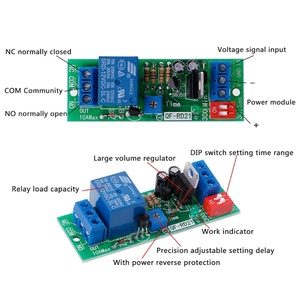 Relé de temporizador de señal ajustable DC12V, relé de retardo de tiempo de alto nivel, apagado - Product Image 5