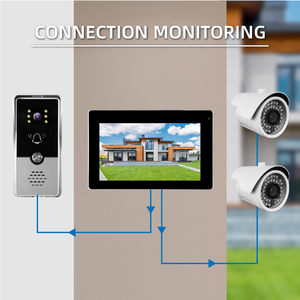 4 cables de seguridad para el hogar, visión nocturna, cámara gran angular de 130 grados, videoportero para exteriores e interiores, teléfonos, sistema de videoportero Villa - Product Image 3