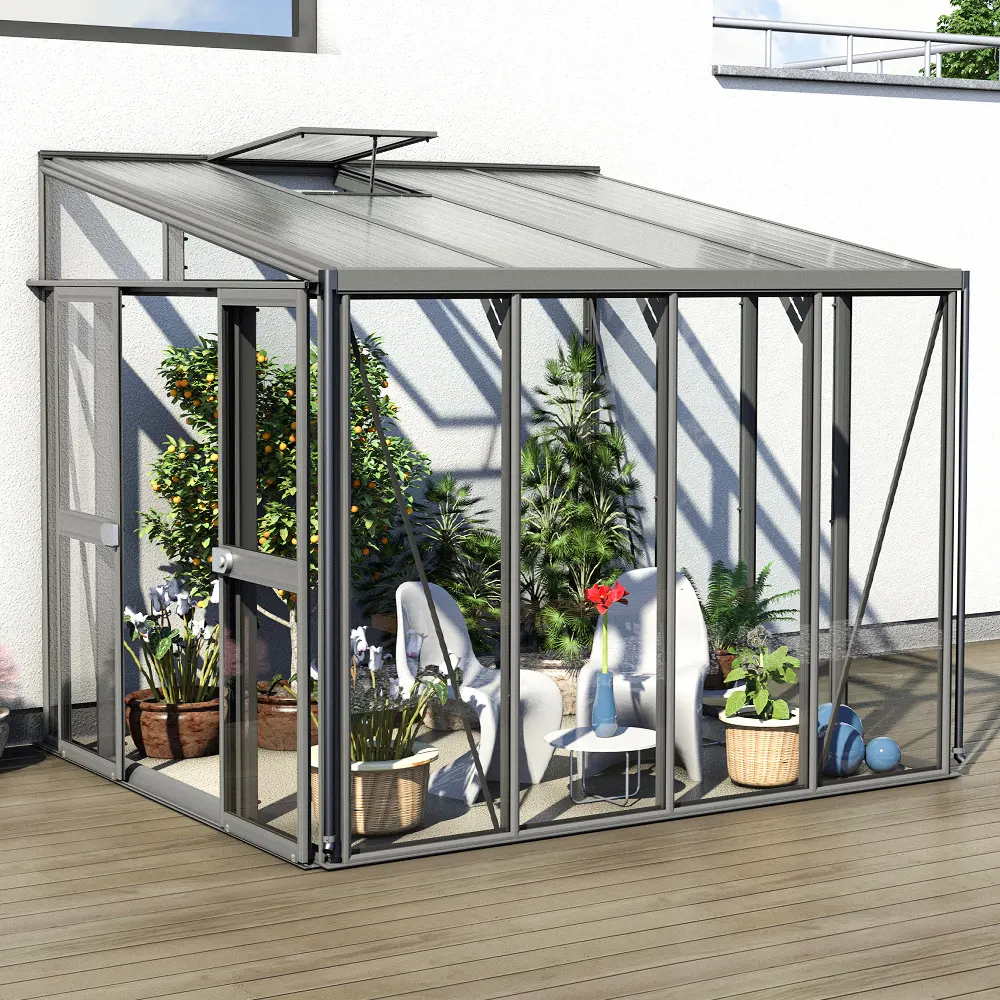 glass greenhouse Aluminum Frame Garden Greenhouse Factory direct modern garden supplies