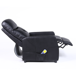 Moderner beheizter <span class=keywords><strong>6</strong></span>-Punkt-Massagestuhl Ausziehbare Ledertaschen Kunstleder polster Holzrahmen Faltbare Funktion - Product Image 5