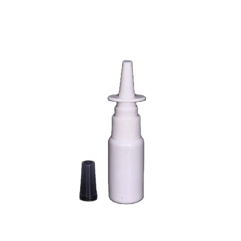 Botella pulverizadora nasal portátil de viaje, botella pequeña blanca de 20ML para crema de sandía