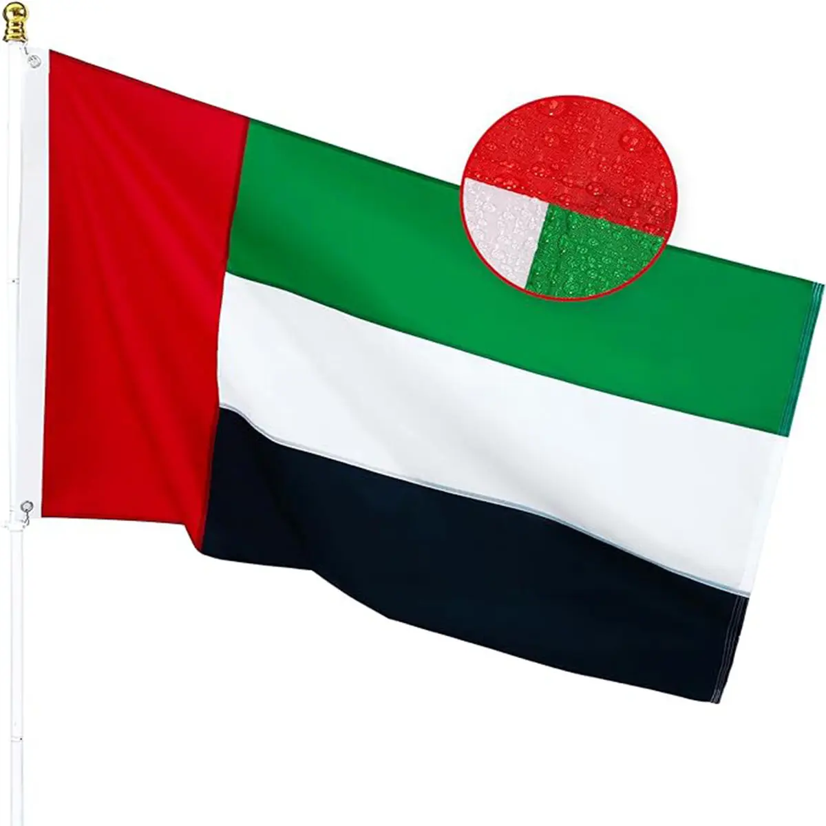 3x5 pies para exterior de nailon resistente, Bandera de Dubai de poliéster de mayor duración personalizada la bandera de los Emiratos Árabes Unidos