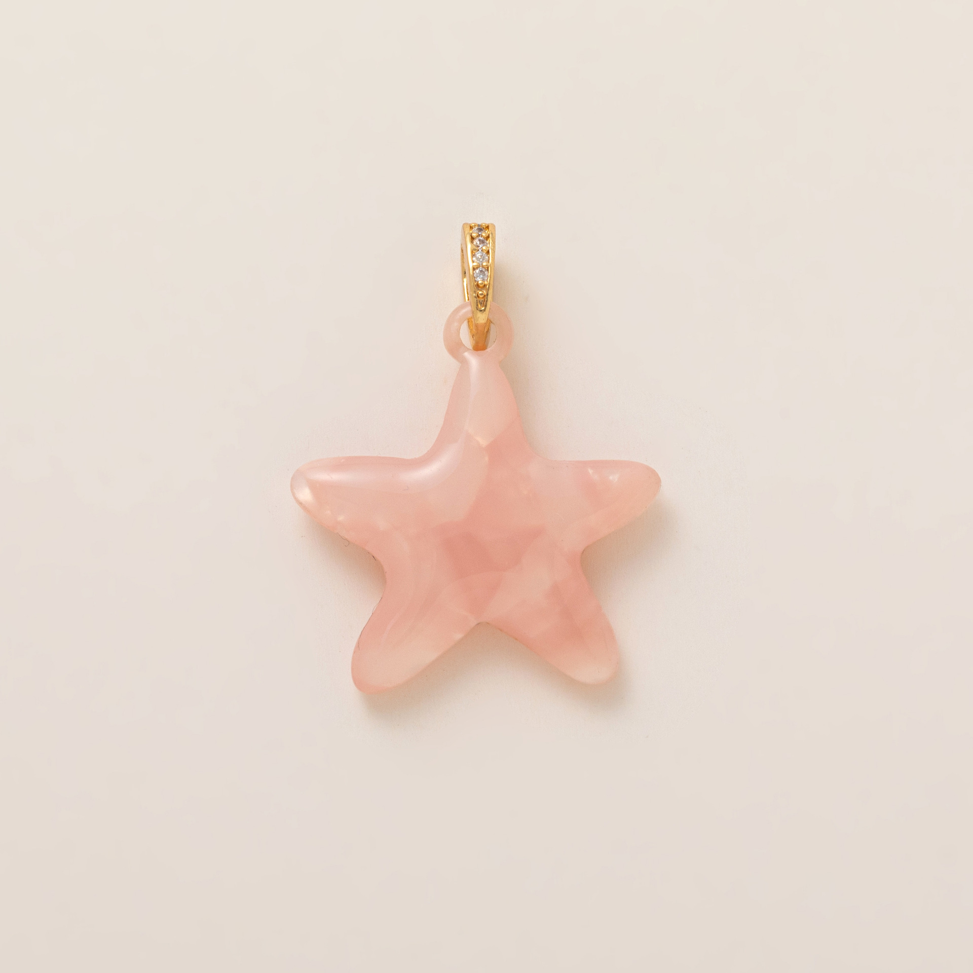Pink starfish pendant