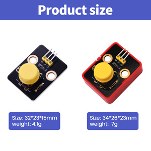 Modulo pulsante Keyestudio opzionale con (out) alloggiamento compatibile con blocchi di costruzione per modulo pulsante Arduino - Product Image 4