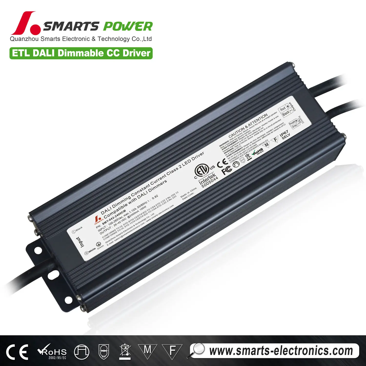 waterproof 100w dali LED electronic power supply