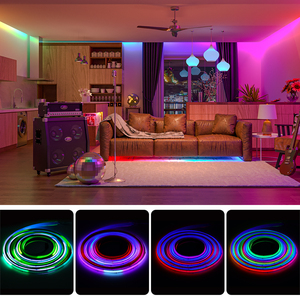 แถบไฟ LED ที่สามารถแอดเดรสได้,แถบไฟสตริป720Leds IC No Spot ความหนาแน่นสูงแบบยืดหยุ่นสี COB RGB พร้อมด้วย Magic Digital 12V - Product Image 5