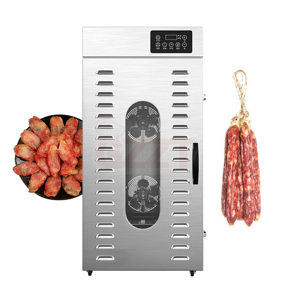 वाणिज्यिक स्टेनलेस स्टील बिजली धुआं धूमन लटका सूखे सूखे गोमांस बतख चिकन झटकेदार मांस खाद्य ड्रायर Dehydrator मशीन