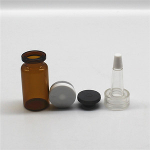 クリアアンバー2ml 5ml 10ml 15ml 20ml 30ml 30ml薬瓶ティアーオフキャップとストッパー付き - Product Image 1