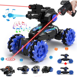 LKTOYS 4 Head RC Cars Tank That Shoots Bullets Bubble Spray 4in1 RC Tank Remote <strong>Control</strong> Car RC Stunt Car Chase Light <strong>Control</strong>