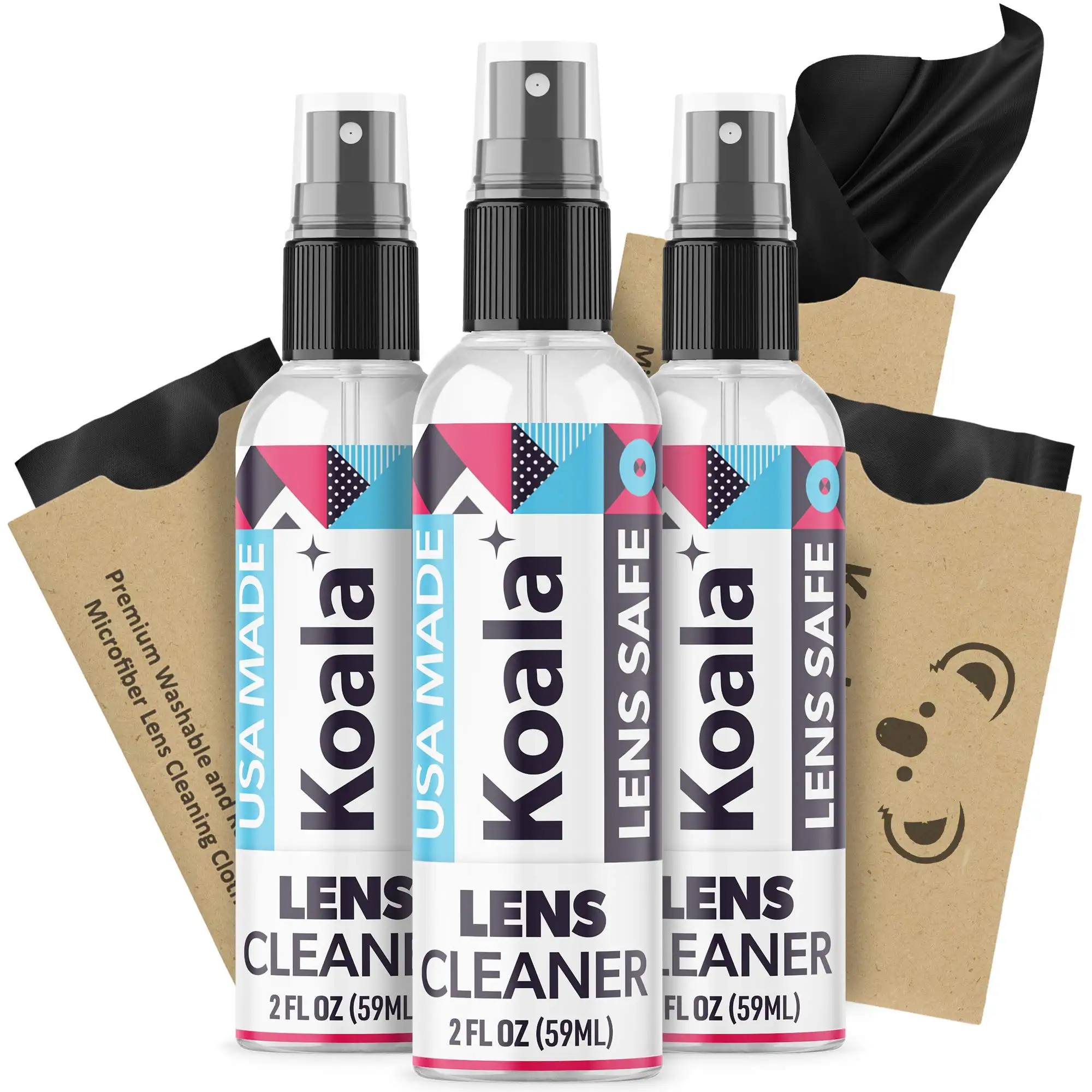 Stampati personalizzati Lens Cleaner Spray Kit, Commercio All'ingrosso 30 ML Spray Detergente per Lenti Con Un Panno