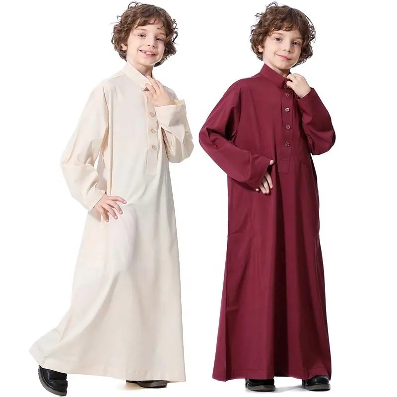 Vêtements américains, arabie saoudite, robe pour garçons, Jubba Thobe, vêtements traditionnels africains pour enfants, vêtements à la mode pour enfants