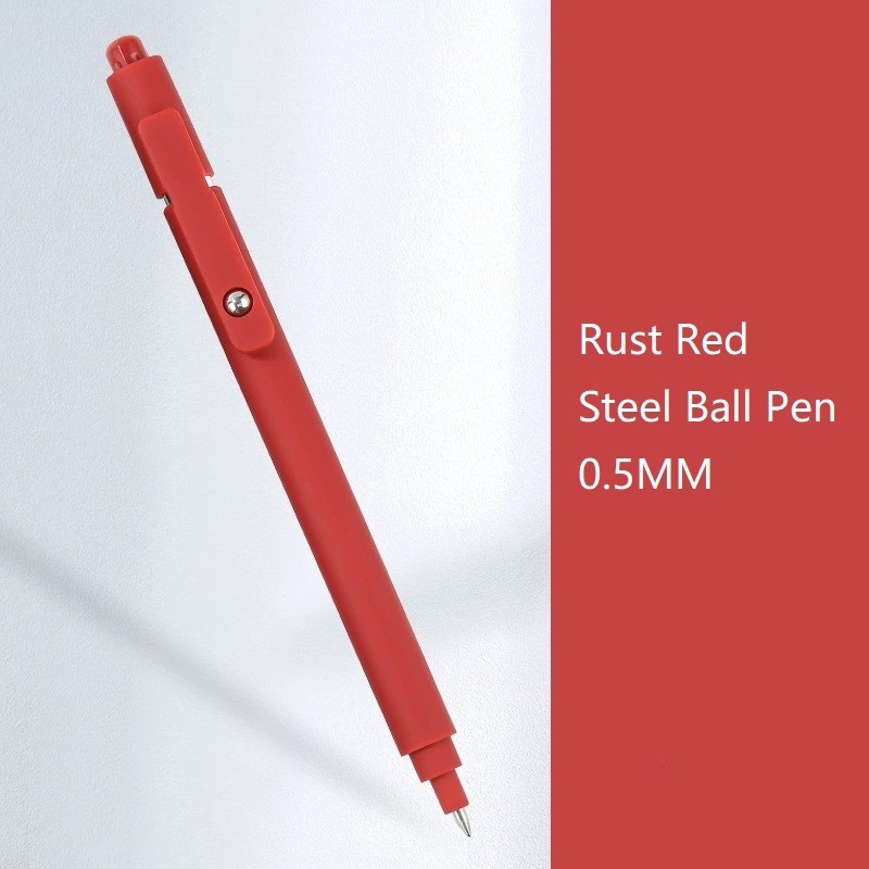 Penna a sfera in acciaio rosso ruggine