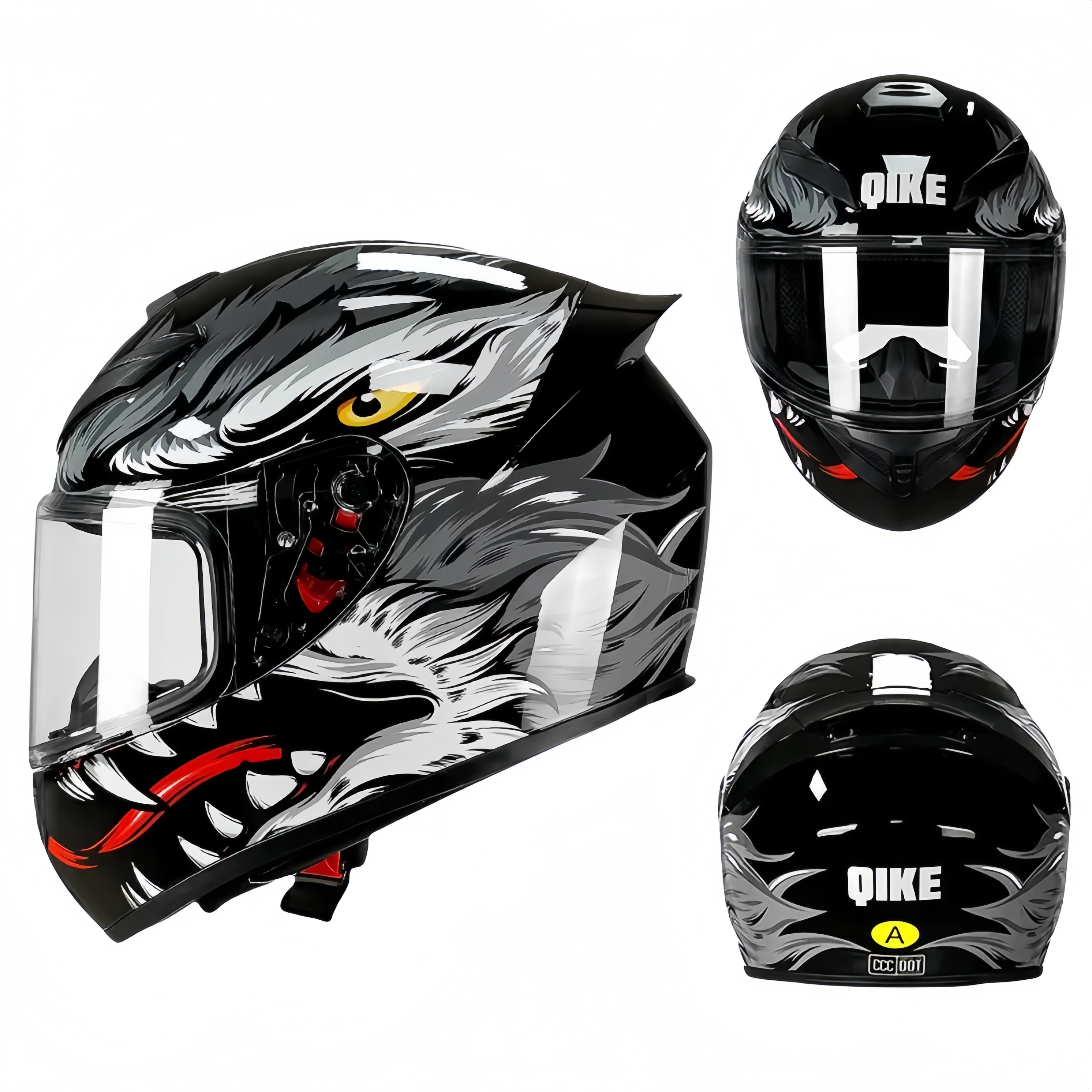 Gris con patrón de lobo