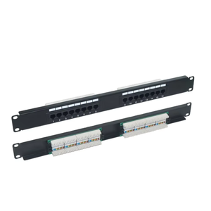 LIYUAN 1U 19 pulgadas UTP estándar 2017/modelo de 1/2/1/2 modelo de 1/2 16 puertos Cat5e Cat6 Panel de conexión de red UTP - Product Image 2
