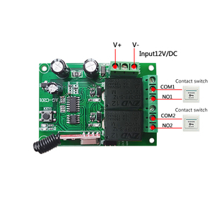 Multifunctional DC 12V 10A <strong>Relay</strong> 2CH <strong>Wireless</strong> RF Remote <strong>Control</strong> Switch Transmitter with Receiver - Product Image 6