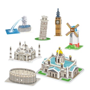 ราคาถูก MINI อาคารที่มีชื่อเสียงกระดาษเกมของเล่น 3D ปริศนาสำหรับขนมขบเคี้ยวอาหารของขวัญ - Product Image 1
