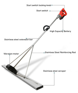 Regla de nivelación vibratoria de hormigón eléctrico con batería de litio de alta eficiencia al por mayor de fábrica - Product Image 2
