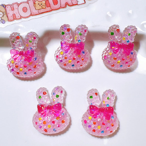 100PCS/BAG <strong>Crown</strong> Rainbow Butterfly Rabbit <strong>Flatback</strong> Resin Charms for Slime Mobile Case Keychain DIY Craft Decoration - Product Image 4
