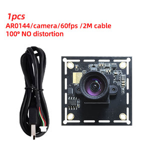 Módulo de cámara de obturador global USB Cable de 1M 60fps 100 ° sin distorsión AR0144 Cámara Industrial Captura móvil unidad USB gratis.