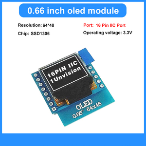 OLED-Anzeige modul 0,66 Zoll 64*48 Auflösung 16 Pin/SPI SSD1306 Laufwerke Kleines OLED-Bildschirm modul