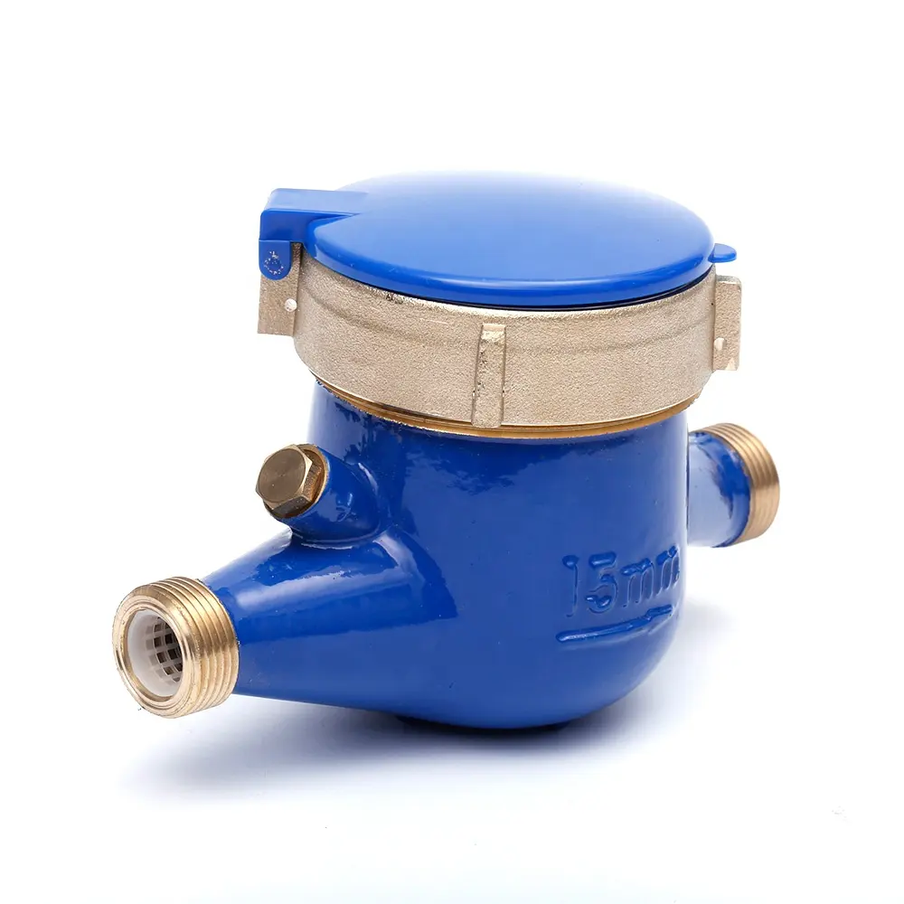 Philippines custom ISO 4064 Class B 15mm flow meter dry type brass ningbo mechanical multi jet cold water meter