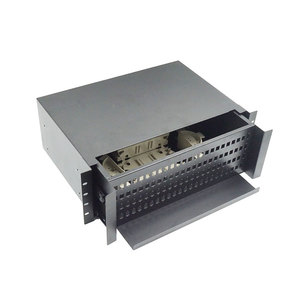 144 bağlantı noktası 4U Fiber optik ara bağlantı paneli 19 "kabine slide-out raf ODF 144 porto
