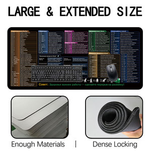 Excel Short cut Keys Mauspad XXL Benutzer definierte große Schreibtisch matten Anti-Rutsch-Basis Gummi-Tastatur matten Büro computer zubehör - Product Image 5