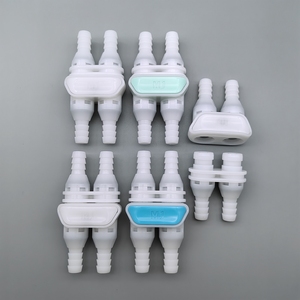 <strong>MJ</strong> Stock 5/16''CPC Multi-colored <strong>Double</strong> Connector POM/EPDM Two-Way Shutoff Quick Couplings With Stop Valve - Product Image 6