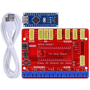 OPEN-SMART Easy IO Shield Kit Easy-Plug Bunte XH2.54mm-Sensorerweiterung mit Nano Board/USB-Kabel für Arduino