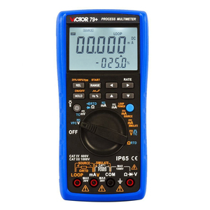 VICTOR 79 + 数字过程万用表6000在测试热电偶TC Pt100 Cu50 Pt1000 VFC时计算24v回路电源 - Product Image 1