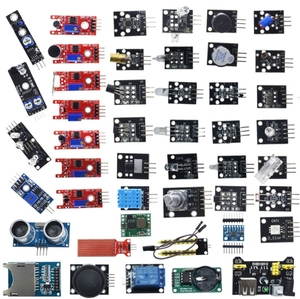 Compatible con el kit de sensores 37 + 8 un total de 45 módulos, conjunto de aprendizaje de robot adecuado para Raspberry Pi