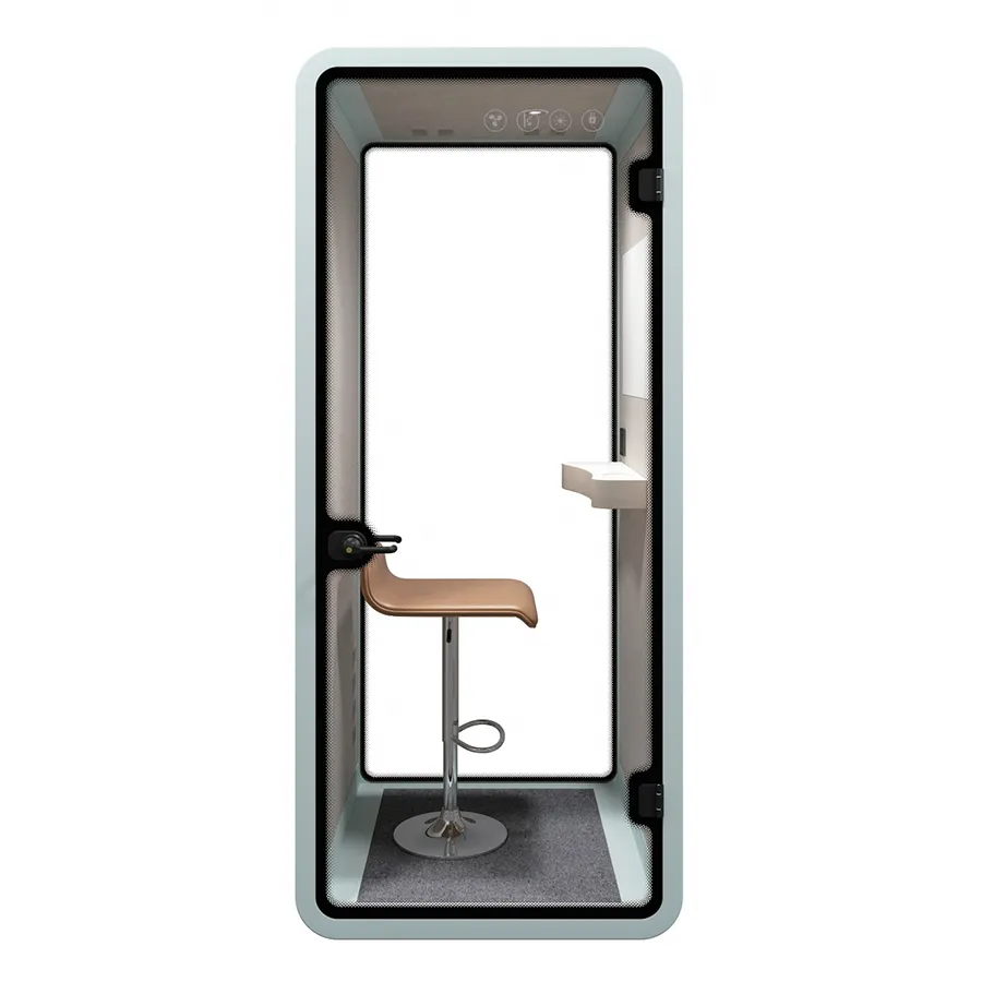 Single type movable sound absorption office phone booth