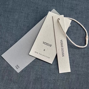 Eco-Friendly Special Paper Embossed and <strong>Printed</strong> Logo Swing <strong>Tags</strong> With <strong>String</strong> and Safety Pin for Clothing