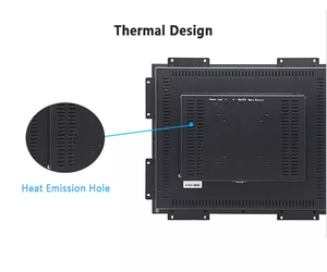 Personalizado 18,5 pulgadas impermeable Ip65 marco abierto Panel resistente montaje en pared pantalla de visualización capacitiva Industrial Lcd Monitor táctil