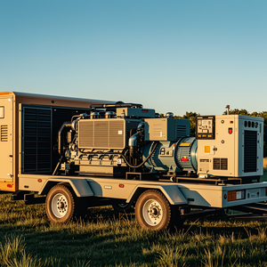 300kw di động máy phát điện diesel Bốn bánh xe trailer tiếng ồn thấp 3 giai đoạn đầy rẫy tần số nhà máy điện từ xa bắt đầu 230V đánh giá - Product Image 6