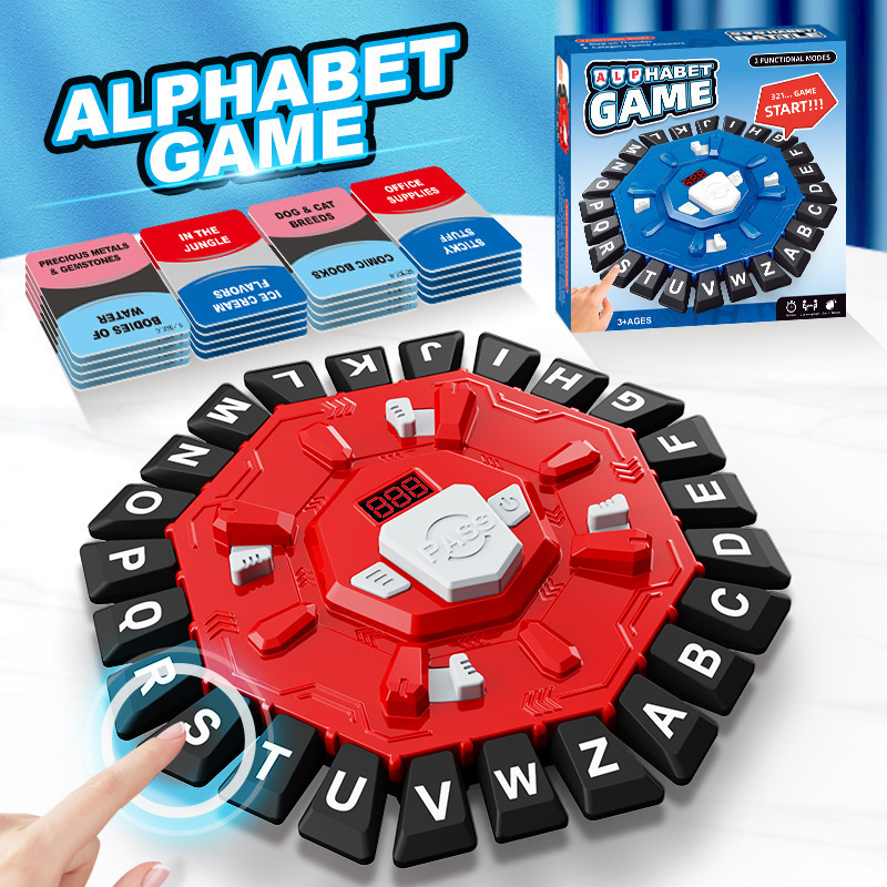 Digital display letter rotary dial-red-colorful english box