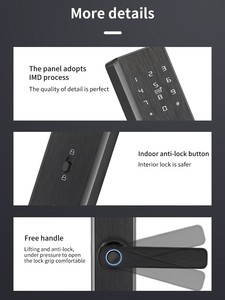 Ev dijital şifre anahtarsız giriş parmak izi akıllı kapı kilitleri - Product Image 4