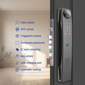 CAMAKT 3D riconoscimento facciale impronte digitali Top Intercom Video Tuya Wifi App sblocco digitale Nfc Card chiave Rfid Smart Lock - Product Image 2