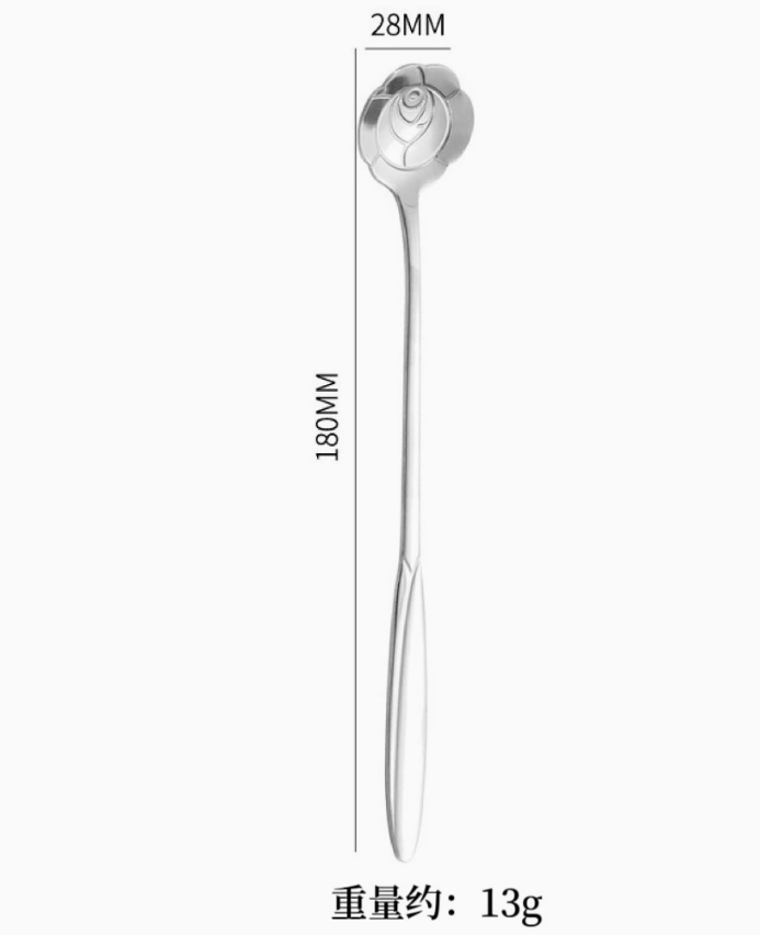 Rose silver ice scoop