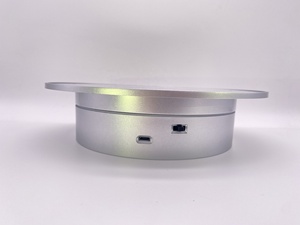25cm מראה תצוגת Stand 360 תואר פנורמי תצוגת זמש אלקטרוני מסתובב פטיפון לחיות ירי חשמלי מסתובב Stand - Product Image 5