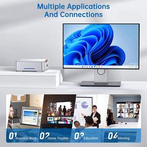 מכירת העליון מיני מחשב intel leron n95 מעבד חדש ddr4 8gb ssd עסקים ssd משרד עסקי תלת-מסך מיני מחשב אותו תצוגה